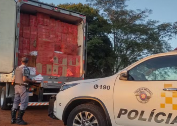 CAMINHONEIRO É PRESO COM 250 MIL MAÇOS DE CIGARROS CONTRABANDEADOS