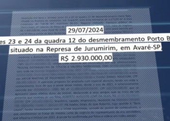 LIGAÇÃO COM O PCC: INVESTIGAÇÃO APONTA NEGOCIAÇÃO DE R$ 2,9 MILHÕES EM TERRENOS NA REPRESA DE JURUMIRIM, EM AVARÉ